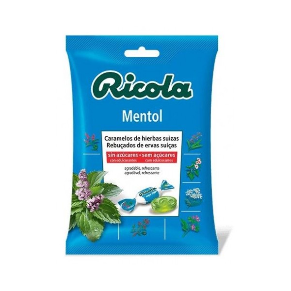 RICOLA CARAMELOS SIN AZUCAR 1 BOLSA 70 g SABOR MENTOL