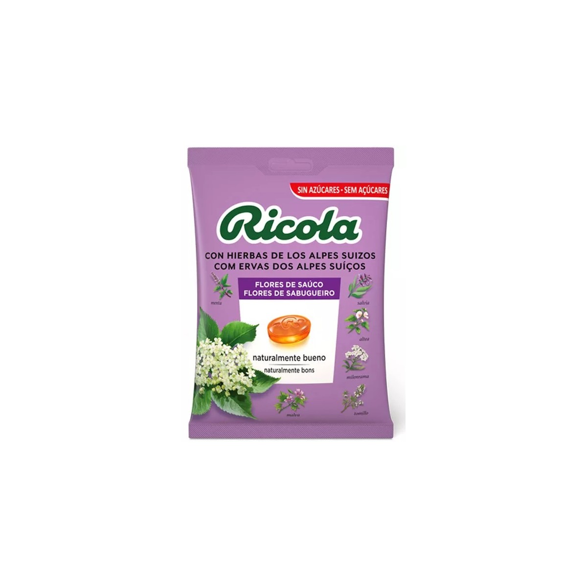 RICOLA CARAMELOS 1 ENVASE 70 g SABOR SAUCO CON...