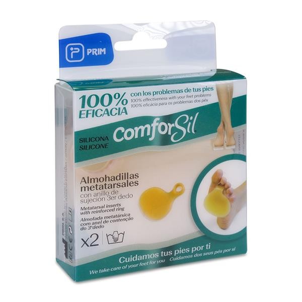 ALMOHADILLA METATARSAL CON ANILLO SUJECION 2º DEDO COMFORSIL 2 UNIDADES CC220