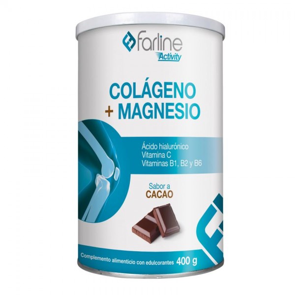 FARLINE ACTIVITY COLAGENO + MAGNESIO 1 ENVASE 400 G SABOR CACAO