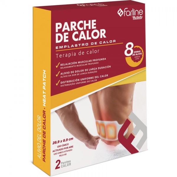 FARLINE ACTIVITY PARCHE CALOR 2 UNIDADES 28,9 cm x 8,9 cm
