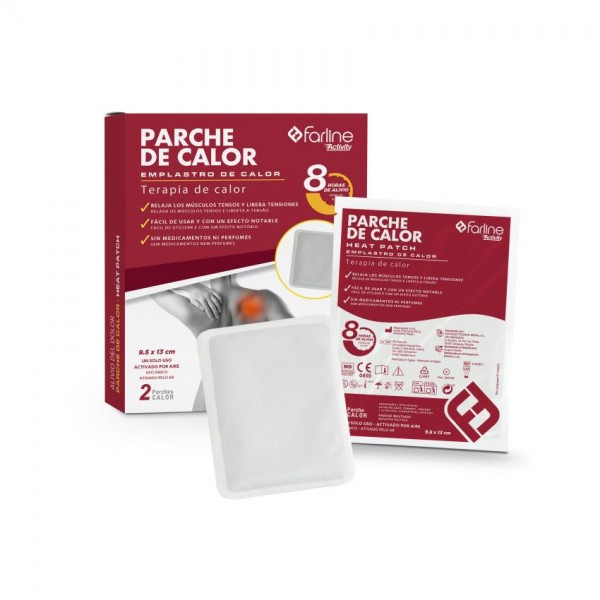 FARLINE ACTIVITY PARCHE CALOR 2 UNIDADES 13,5 cm x 9,5 cm