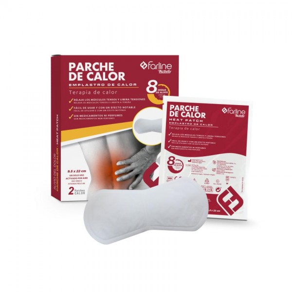 FARLINE ACTIVITY PARCHES DE CALOR LUMBAR 2 UNIDADES 22 cm x 9,5 cm