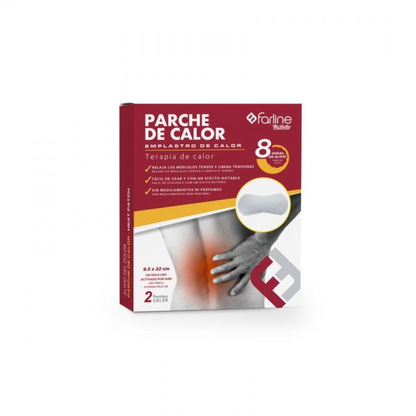 FARLINE ACTIVITY PARCHES DE CALOR LUMBAR 2 UNIDADES 22 cm x 9,5 cm