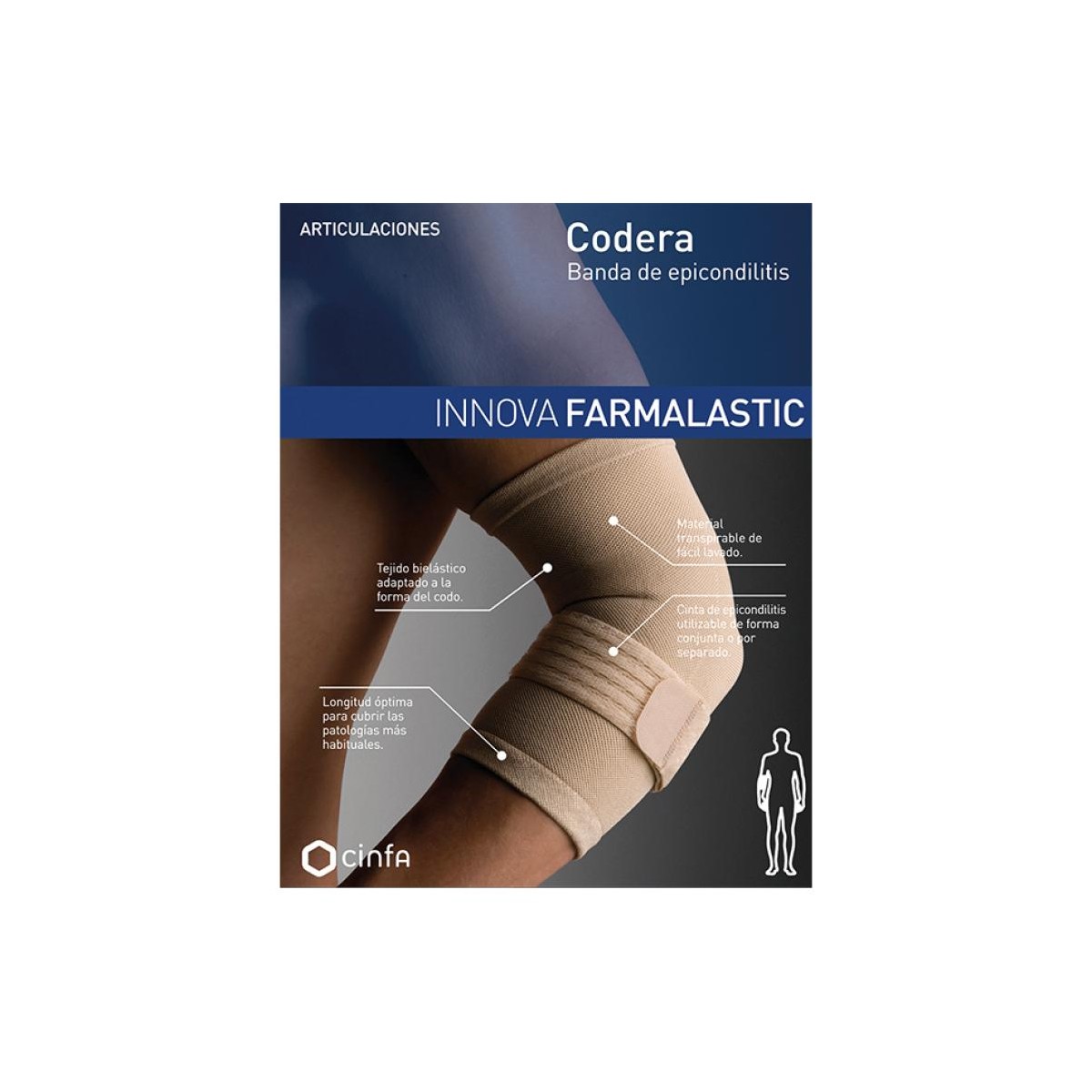 CODERA BANDA EPICONDILITIS FARMALASTIC...