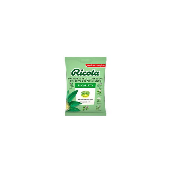 RICOLA CARAMELOS SIN AZUCAR 1 BOLSA 70 g SABOR EUCALIPTUS