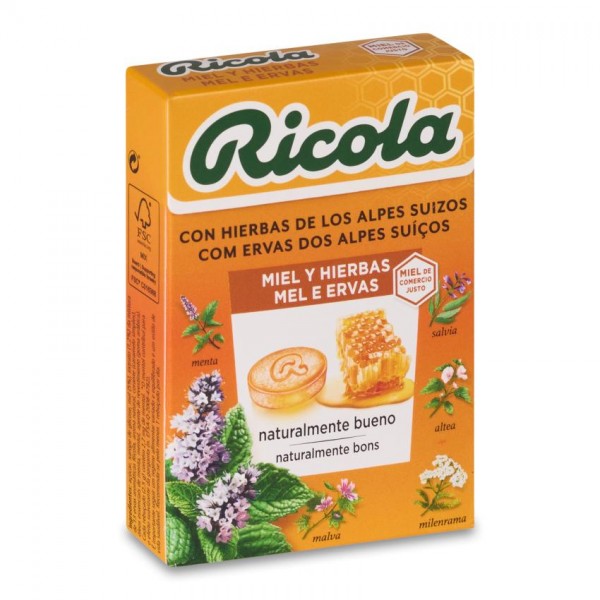 RICOLA CARAMELOS 1 ENVASE 50 g SABOR MIEL Y HIERBAS