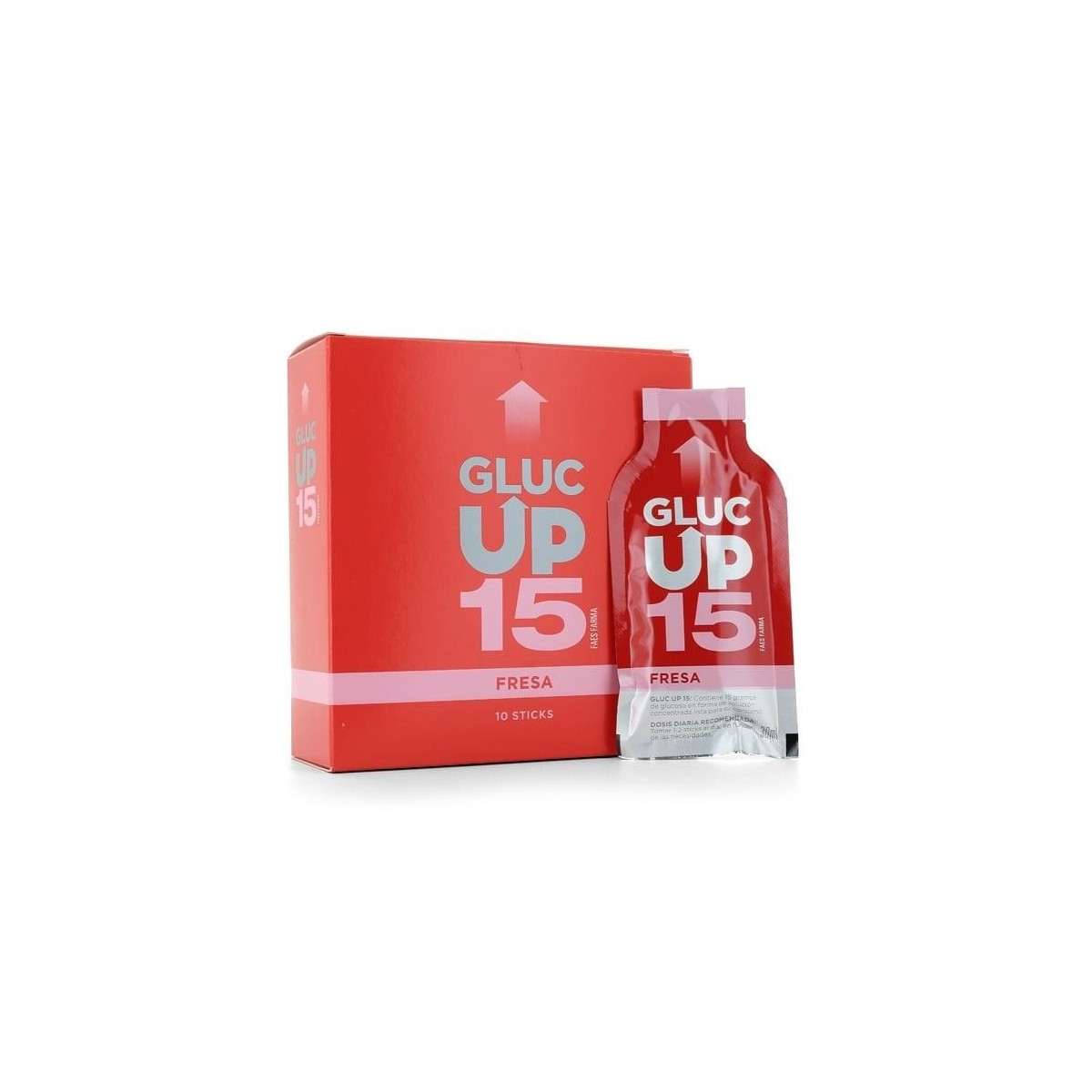 GLUC UP 15 FAES FARMA 5 STICKS SABOR FRESA