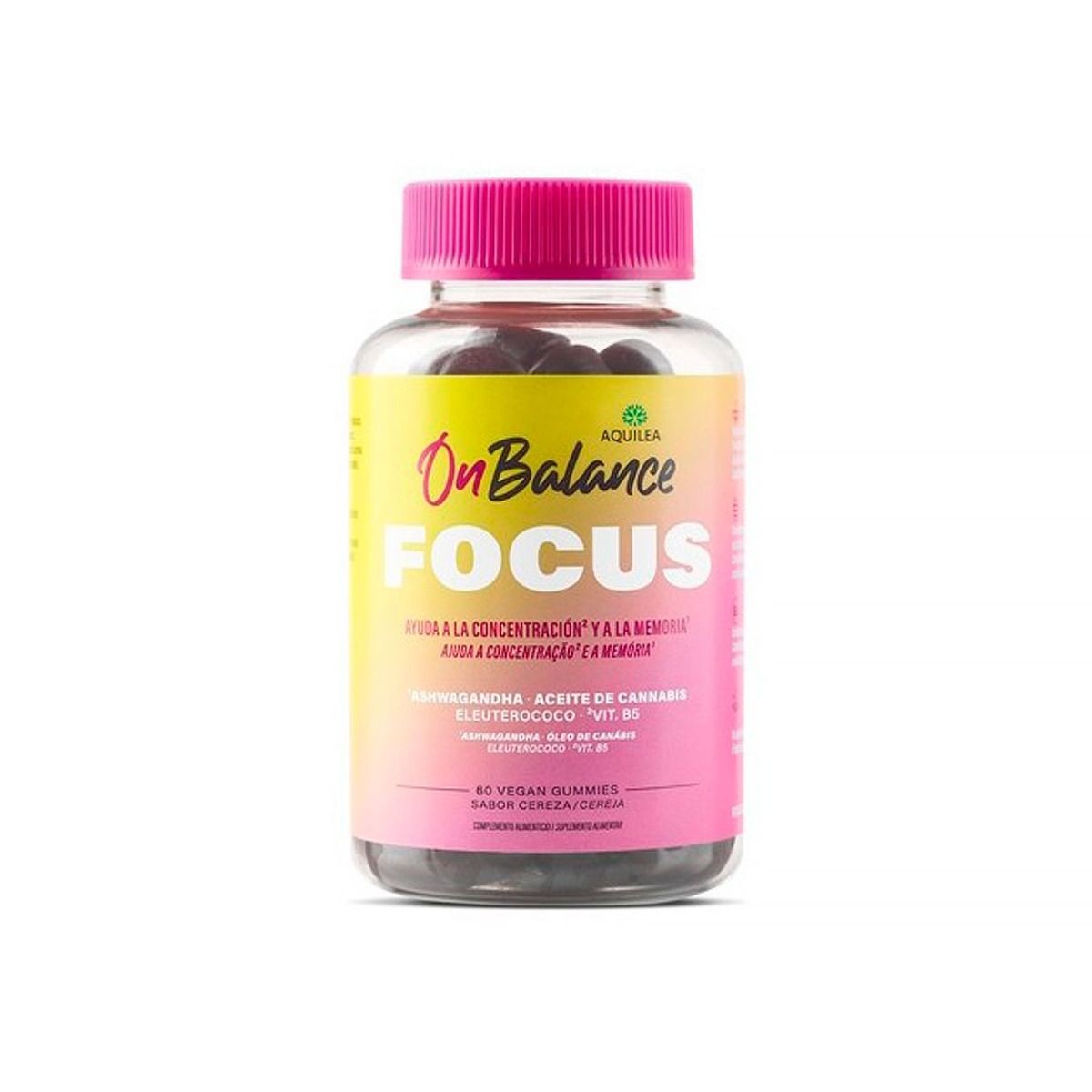 AQUILEA ONBALANCE FOCUS 60 GOMINOLAS SABOR CEREZA