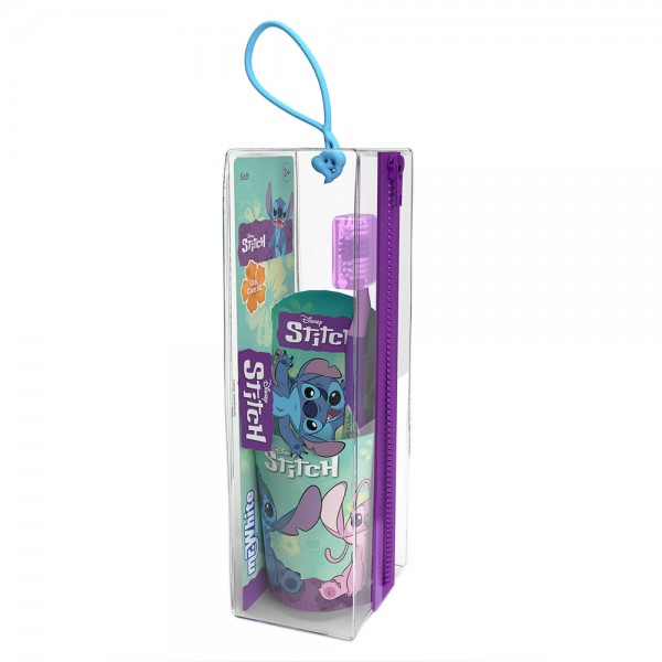 STITCH ESTUCHE INFANTIL VASO+PASTA DE DIENTES+ CEPILLO