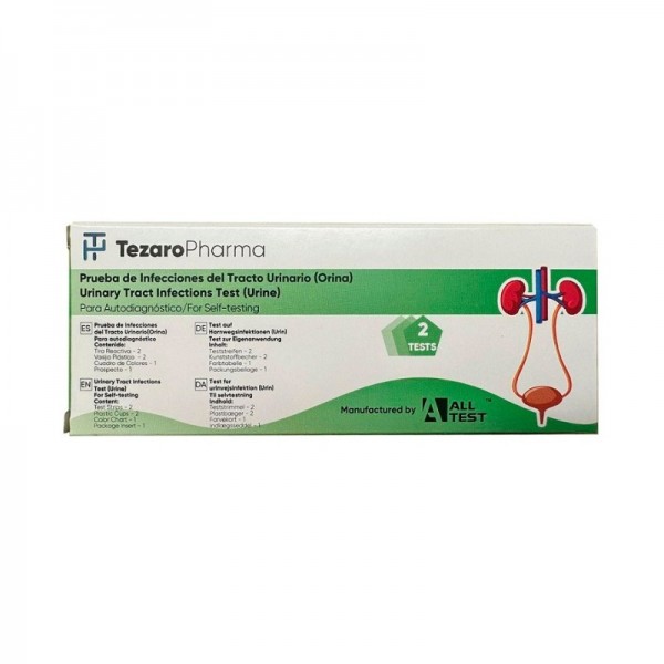 TEST TEZARO PHARMA DE INFECCIÓN URINARIA ITU DE DETECCIÓN RÁPIDA EN ORINA 2 PRUEBAS