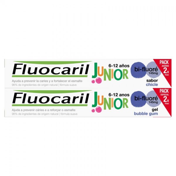 FLUOCARIL JUNIOR BUBBLE 712 AÑOS GEL 2x75 ML