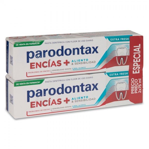 PARODONTAX ENCIAS + ALIENTO & SENSIBILIDAD EXTRA FRESH DUPLO 2 x 75 ml