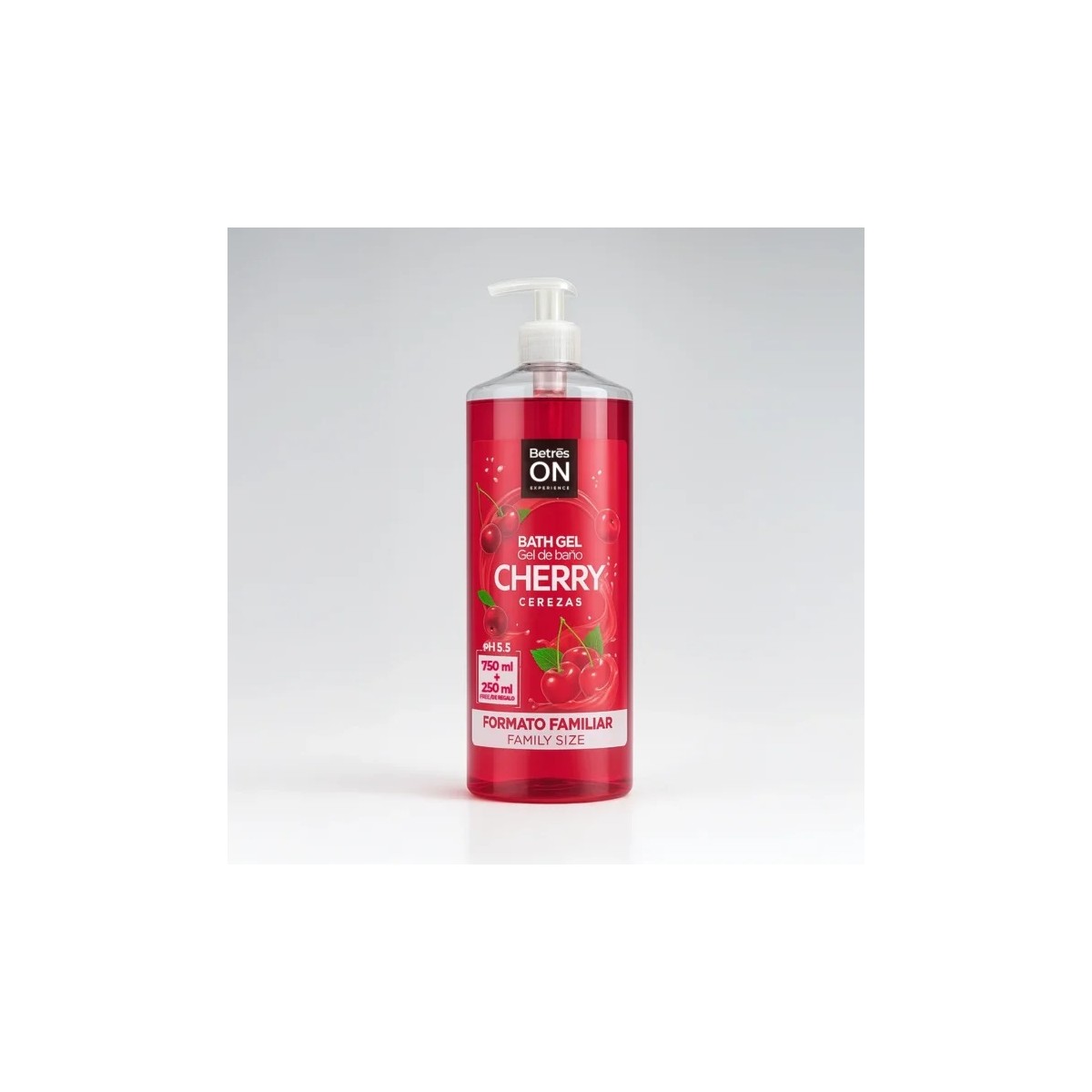 GEL DE BAÑO BETRES ON CEREZA 750ML + 250ML 1 UD