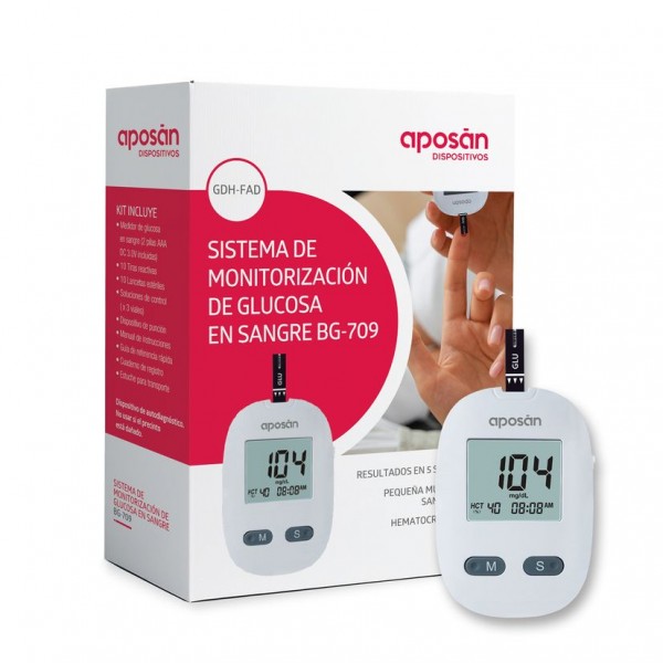 APOSAN GLUCOMETRO DISPOSITIVOS KIT BG-709