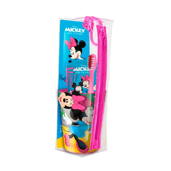 MINNIE ESTUCHE INFANTIL VASO+PASTA DE DIENTES+ CEPILLO