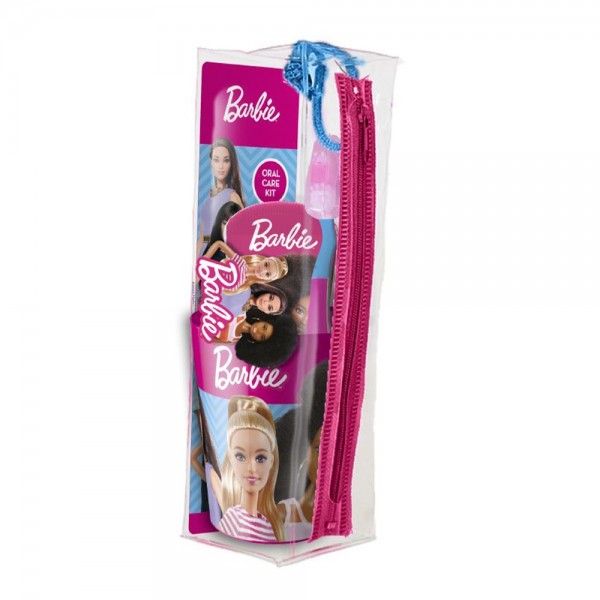 BARBIE ESTUCHE INFANTIL VASO+PASTA DE DIENTES+ CEPILLO
