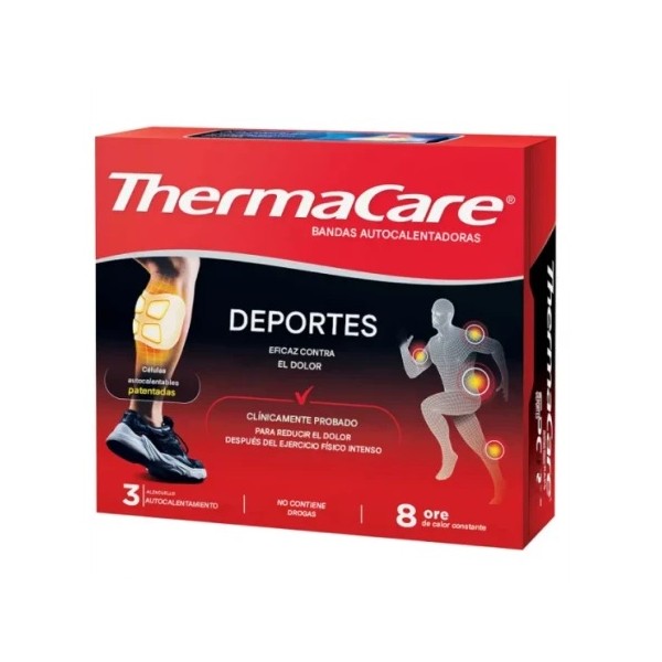 THERMACARE PARCHE TERMICO TERAPEUTICOS SPORT 3 PARCHES