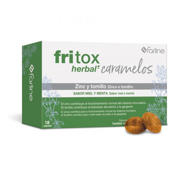 FARLINE FRITOX CARAMELOS ZINC Y TOMILLO 18 UNIDADES