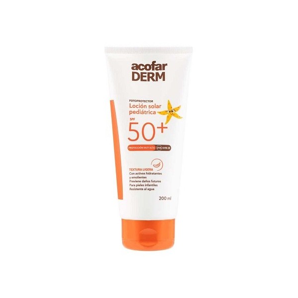 ACOFARDERM SPF 50 LECHE SOLAR PEDIATRICA 1 ENVASE 200 ml