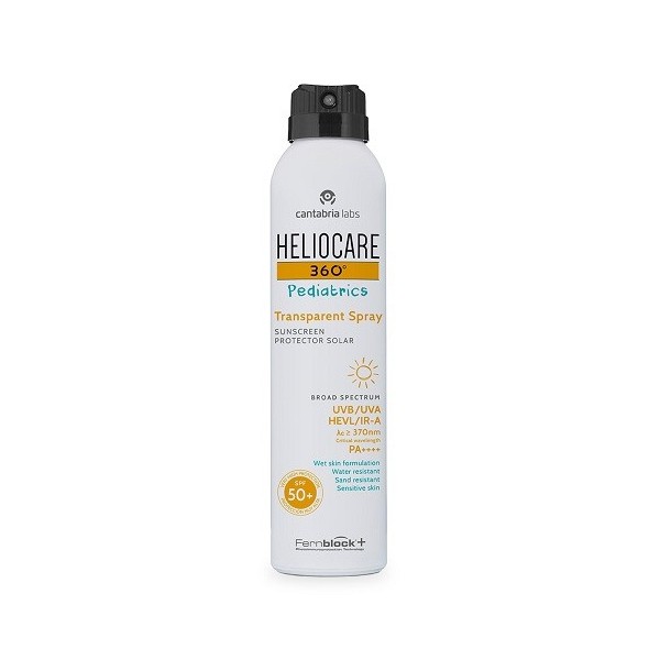 HELIOCARE 360º SPF 50+ PEDIATRICS SPRAY PROTECTOR SOLAR TRANSPARENTE 1 ENVASE 200 ml