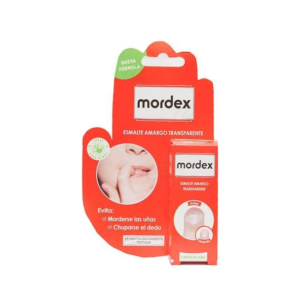 MORDEX ESMALTE AMARGO TRANSPARENTE 1 ENVASE 9 ml CON PINCEL
