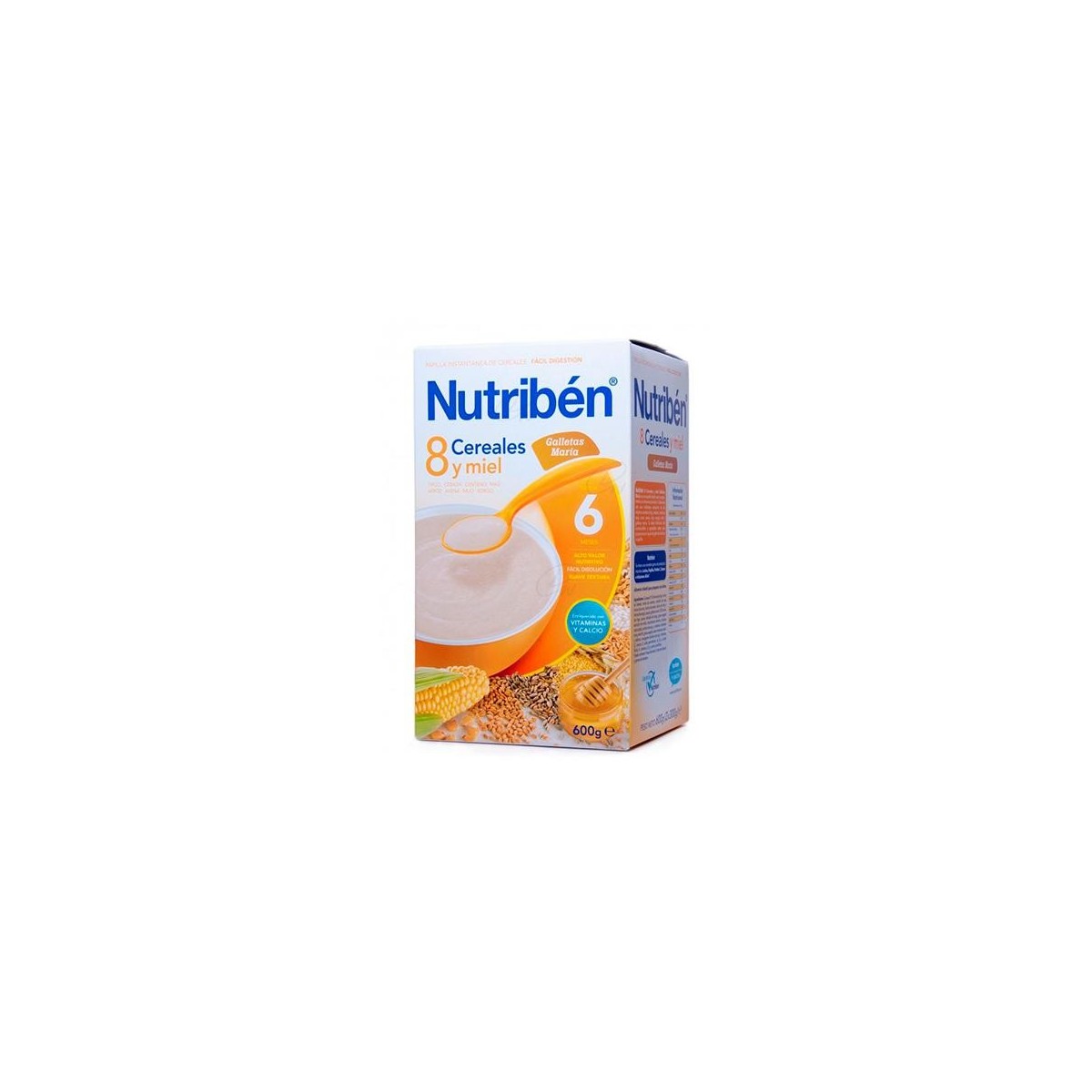 NUTRIBEN 8 CEREALES Y MIEL GALLETAS MARIA 600 G