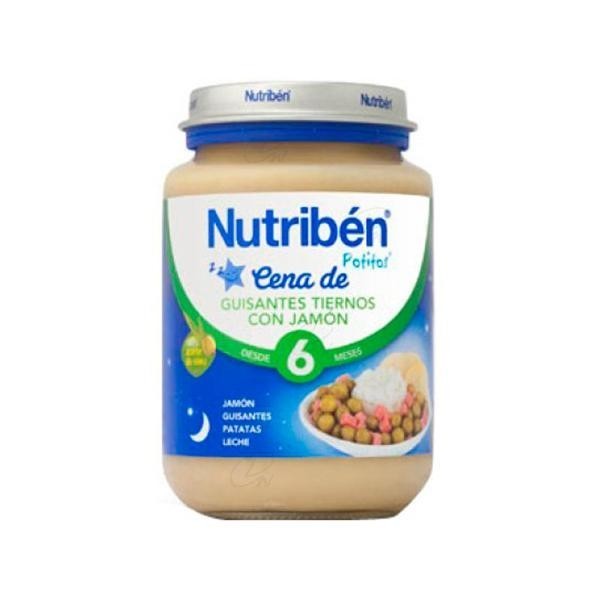 NUTRIBEN CENA CREMA GUISANTES CON JAMON POTITO JUNIOR 200 G