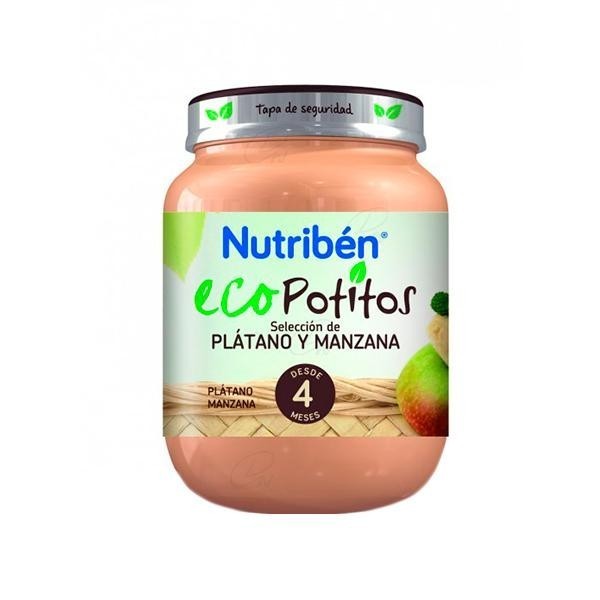 NUTRIBEN ECO POTITO SELECCION PLATANO Y MANZANA INICIO 130 G