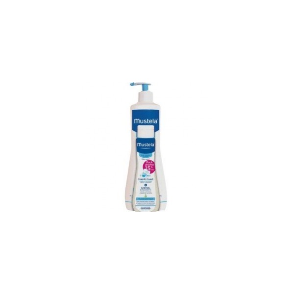 MUSTELA PACK AHORRO 15DTO GEL DERMOLIMPIADOR 750 ML  CHAMPU BEBE 200 ML