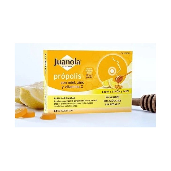 JUANOLA PROPOLIS PASTILLAS LIMON MIEL 24 PASTILLAS