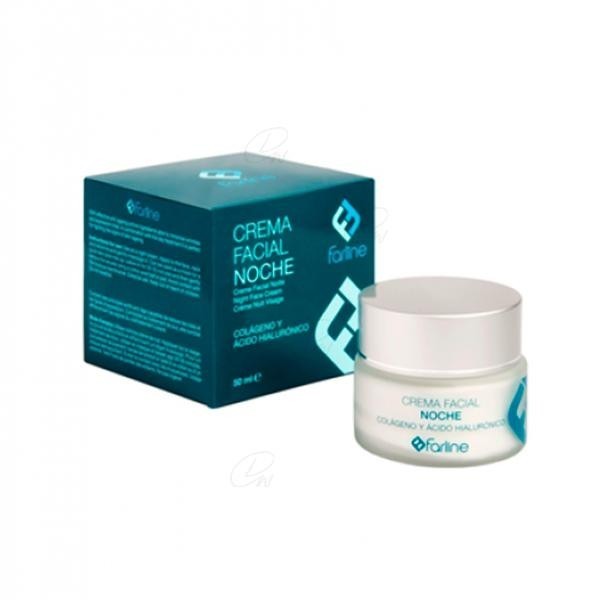 FARLINE CREMA FACIAL DE NOCHE COLAGENO  ACIDO HIALURÓNICO 50 ML