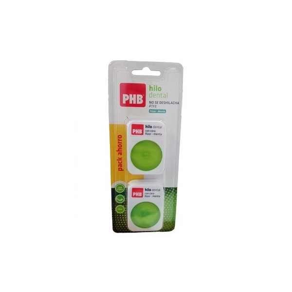 PHB FLUOR Y MENTA HILO DENTAL PTFE 50 M PACK DUPLO