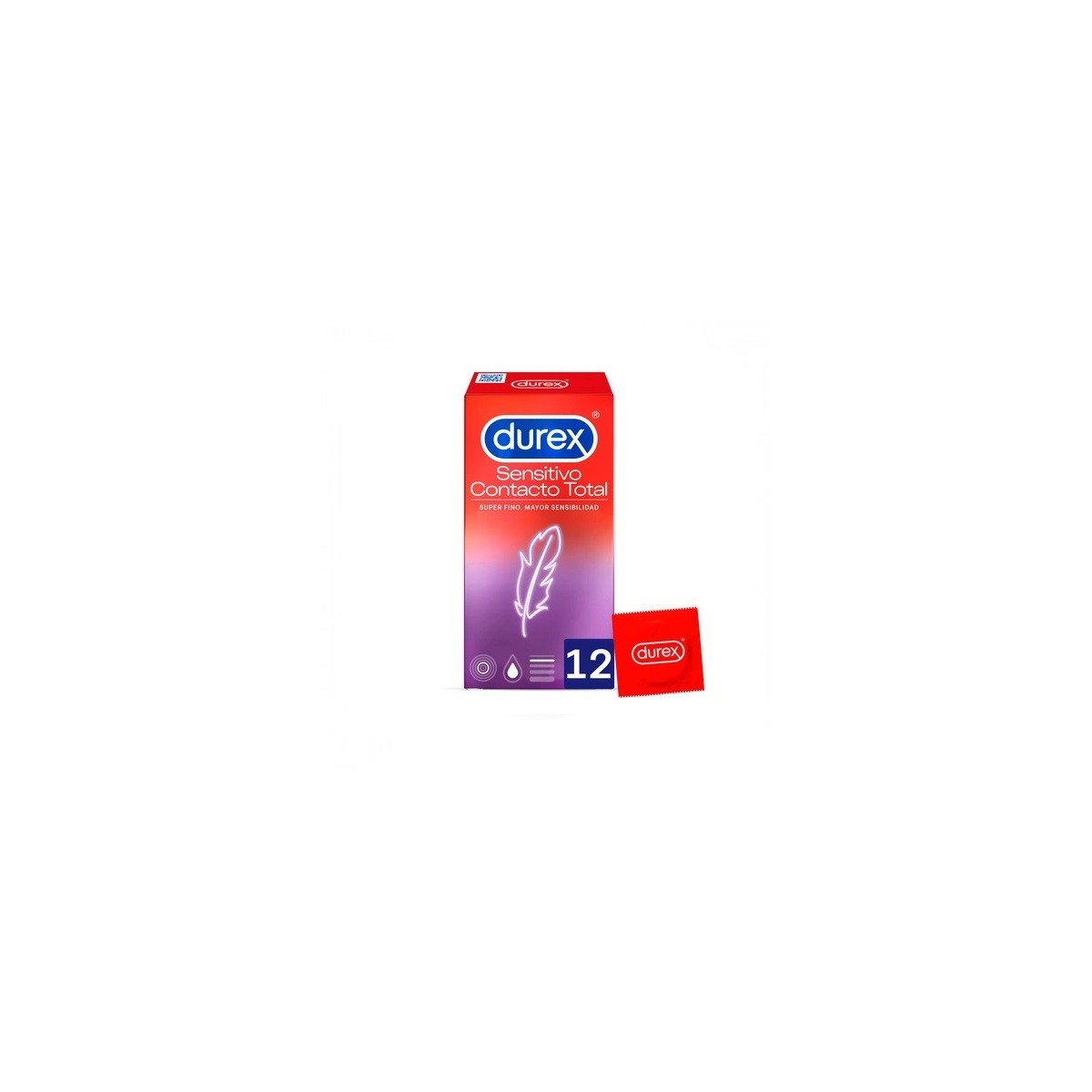 DUREX SENSITIVO CONTACTO TOTAL PRESERVATIVOS 12...