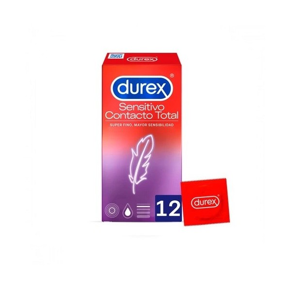 DUREX SENSITIVO CONTACTO TOTAL PRESERVATIVOS 12 UNIDADES