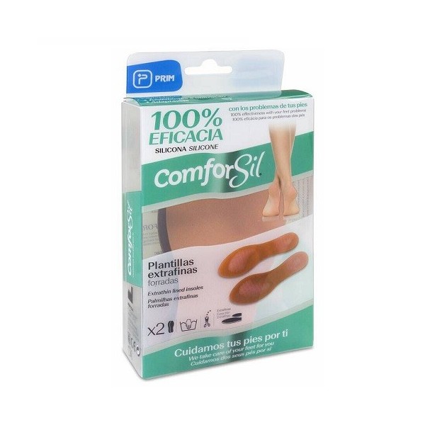PLANTILLAS 34 EXTRAFINAS DE SILICONA FORRADAS COMFORSIL 2 UNIDADES TALLA S CCF313 S