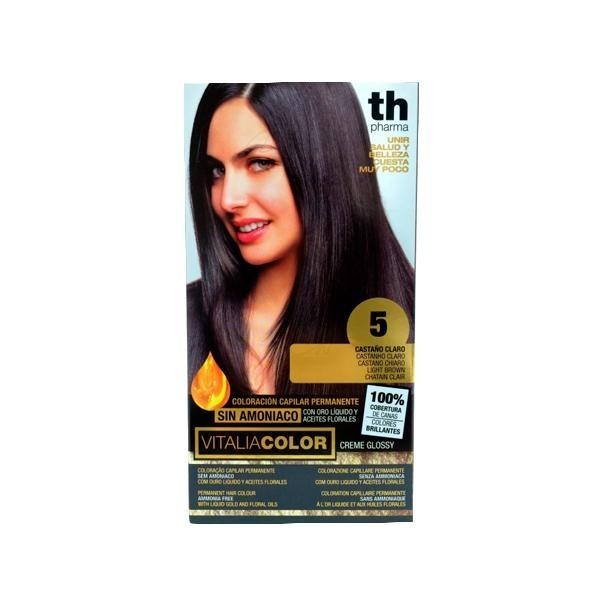 TH PHARMA VITALIA SIN AMONIACO COLORACION CAPILAR PERMANENTE COLOR 5 CASTAÑO CLARO