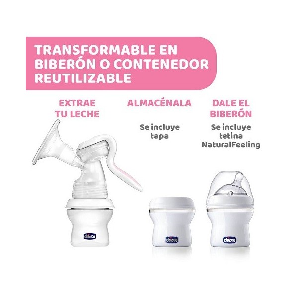 SACALECHES TETINA SILICONA CHICCO NATURAL FEELING MANUAL 0M