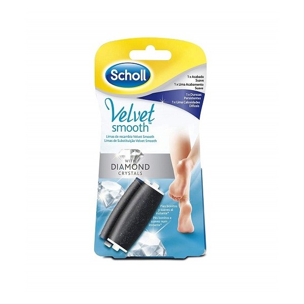 SCHOLL VELVET SMOOTH LIMA ELECTRONICA DIAMOND CRYSTALS RECAMBIO DUREZAS PERSISTENTES 2 U RECAMBIO