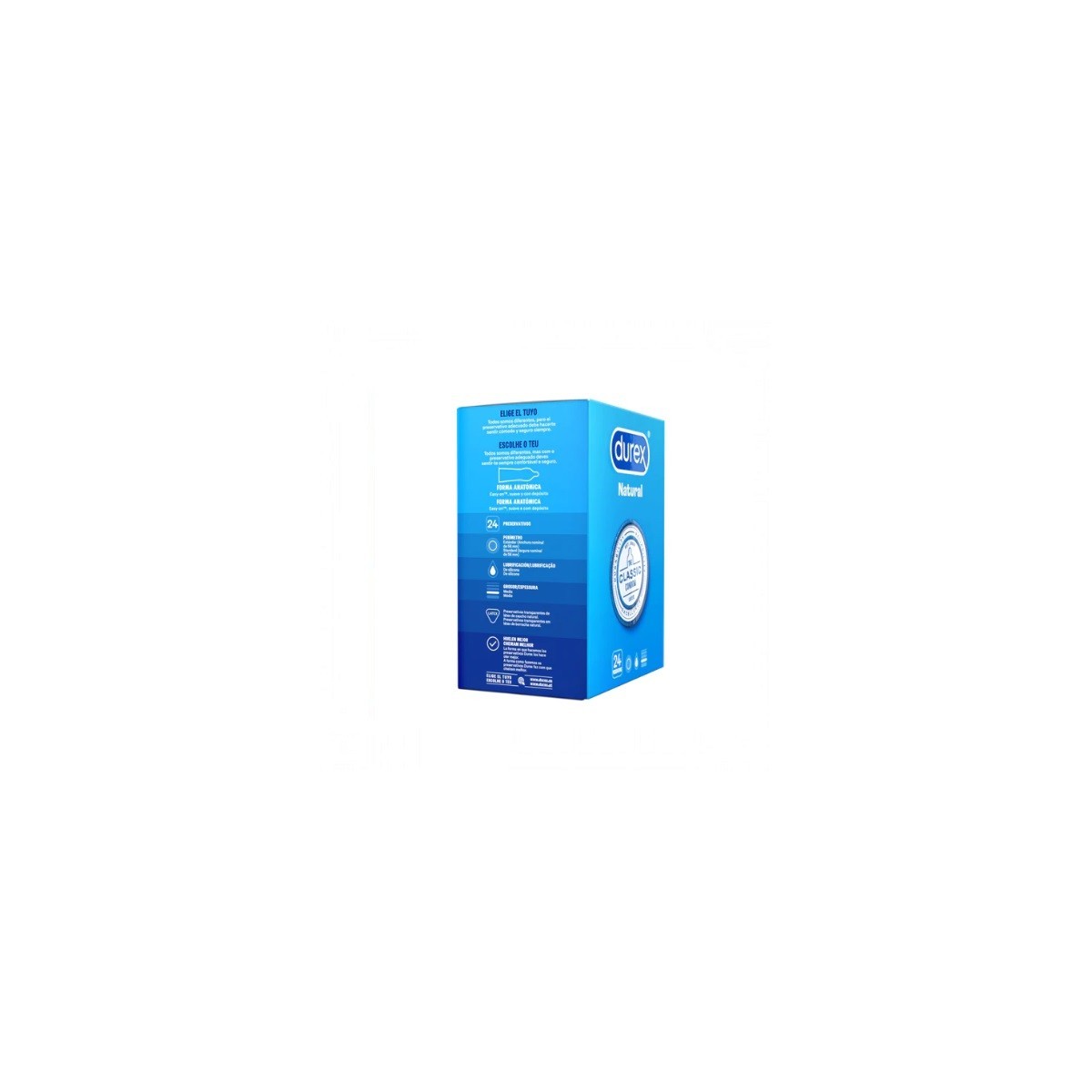 PRESERVATIVO DUREX NATURAL PLUS EASY ON 24 UDS