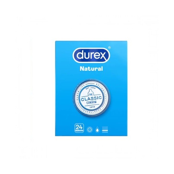 PRESERVATIVO DUREX NATURAL PLUS EASY ON 24 UDS 2