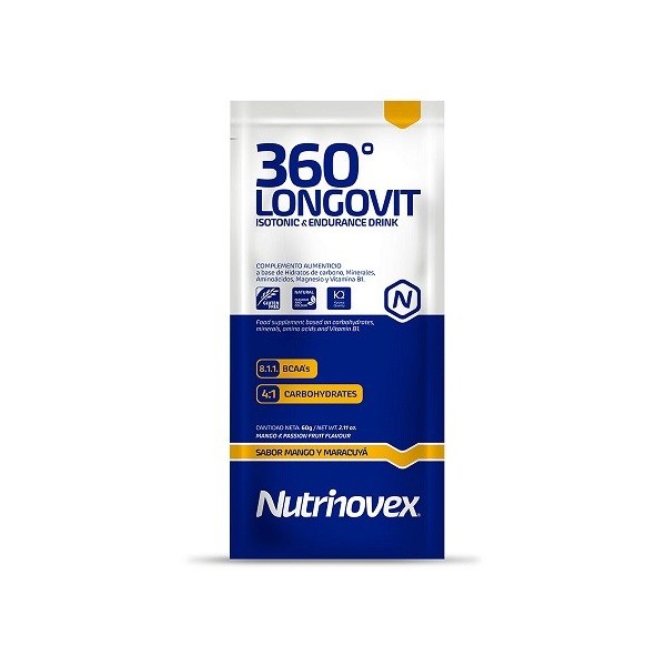 NUTRINOVEX LONGOVIT 360 ISOTONICO SABOR MANGO  MARACUYA 1 UD 60GR