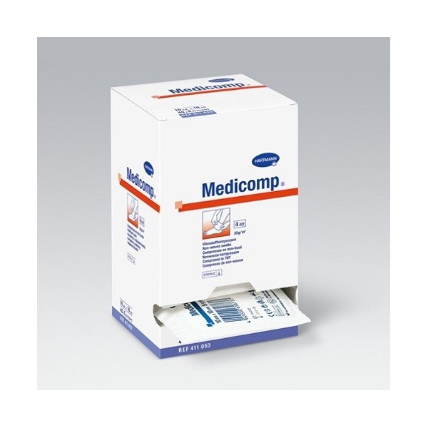 MEDICOMP COMPRESAS NON WOVEN APOSITO ESTERIL 10 X 10 CM...