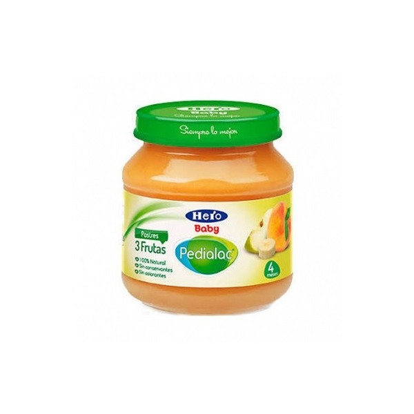 PEDIALAC POSTRE 3 FRUTAS HERO BABY 130 G