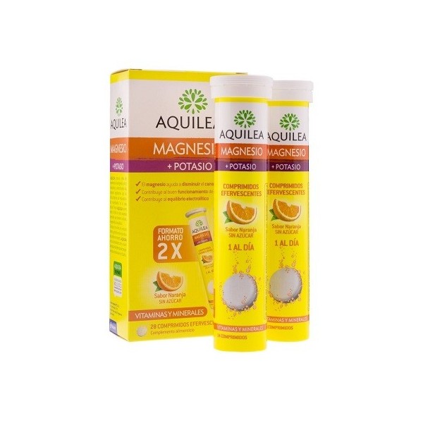 AQUILEA MAGNESIO POTASIO COMP EFERVESCENTE 28 COMPRIMIDOS EFERVESCENTES