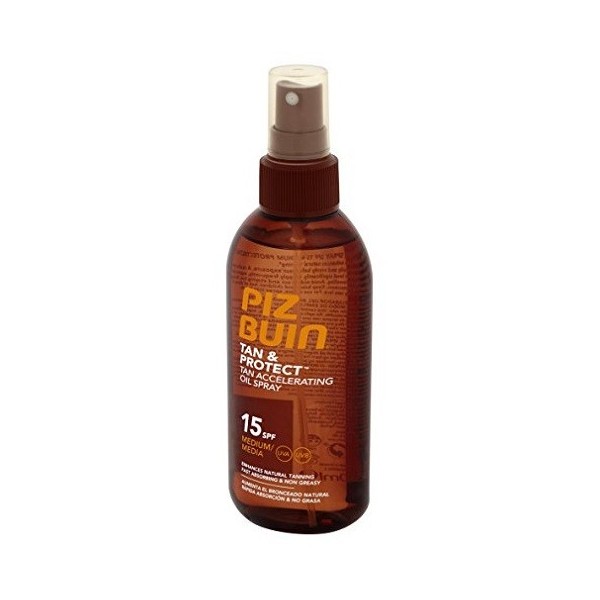PIZ BUIN FPS  15 PROTECCION MEDIA ACEITE EN SPRAY SOLAR ACELERADOR DE BRONCEADO 150 ML