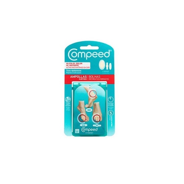 COMPEED AMPOLLAS HIDROCOLOIDE PACK MIXTO 5 UNIDADES