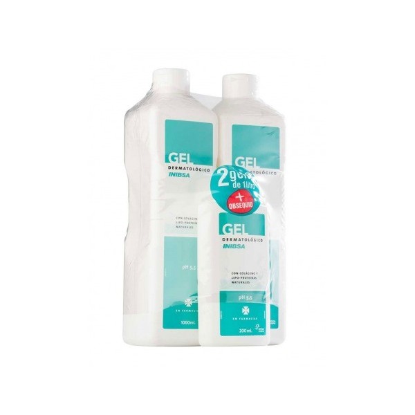 INIBSA GEL DERMATOLOGICO 2 ENVASES 1LITRO + 1LITRO