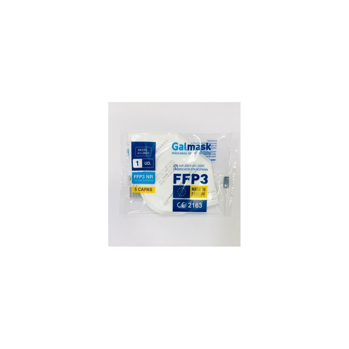 MASCARILLA FFP3 BLANCA 1UNIDAD
