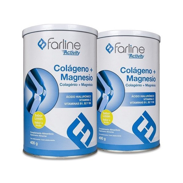 FARLINE DUPLO ACTIVITY COLAGENO  MAGNESIO 1 ENVASE 400 g SABOR LIMON 2x400mg